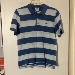 Lacoste mens striped polo collar shirt